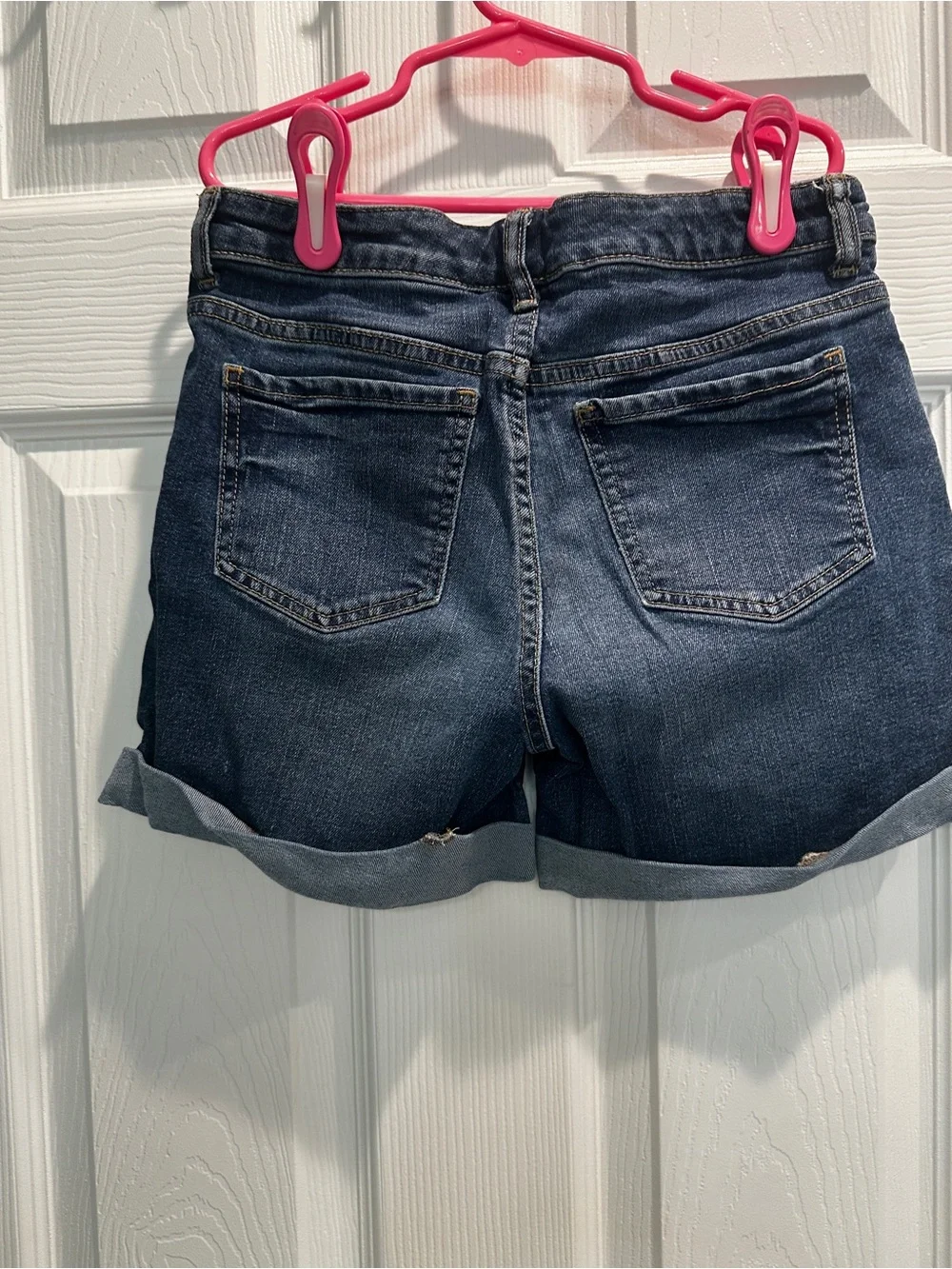 GAP Dark Blue Denim Roll-Cuff Kids Shorts